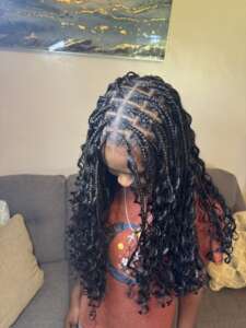 Medium Boho Knotless Braids 225x300